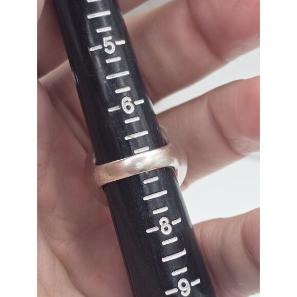 MODERNIST ROBERT LEE MORRIS STERLING SILVER ONYX BLACK RING SIZE 7 - Picture 16 of 16